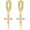 cross 4--gold, variant on Cross Hoop Earrings for Women Men – 14K Gold Plated Dangle Huggie Hoops with 5A Cubic Zirconia, Unisex Religious Drop Earrings, Trendy Gift