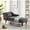 Grey, variant on Modern Chaise - Orange Velvet Stylish Design Lounge With High Weight Capacity