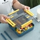 thumbnail image 1 of Utensilios de cocina, accesorios de cocina, lonchera para adultos, lonchera bento de 3 compartimentos de 1100 ml para niños, loncheras para adultos con palillos y cucharas, a prueba de fugas, lonchera, 1 of 8