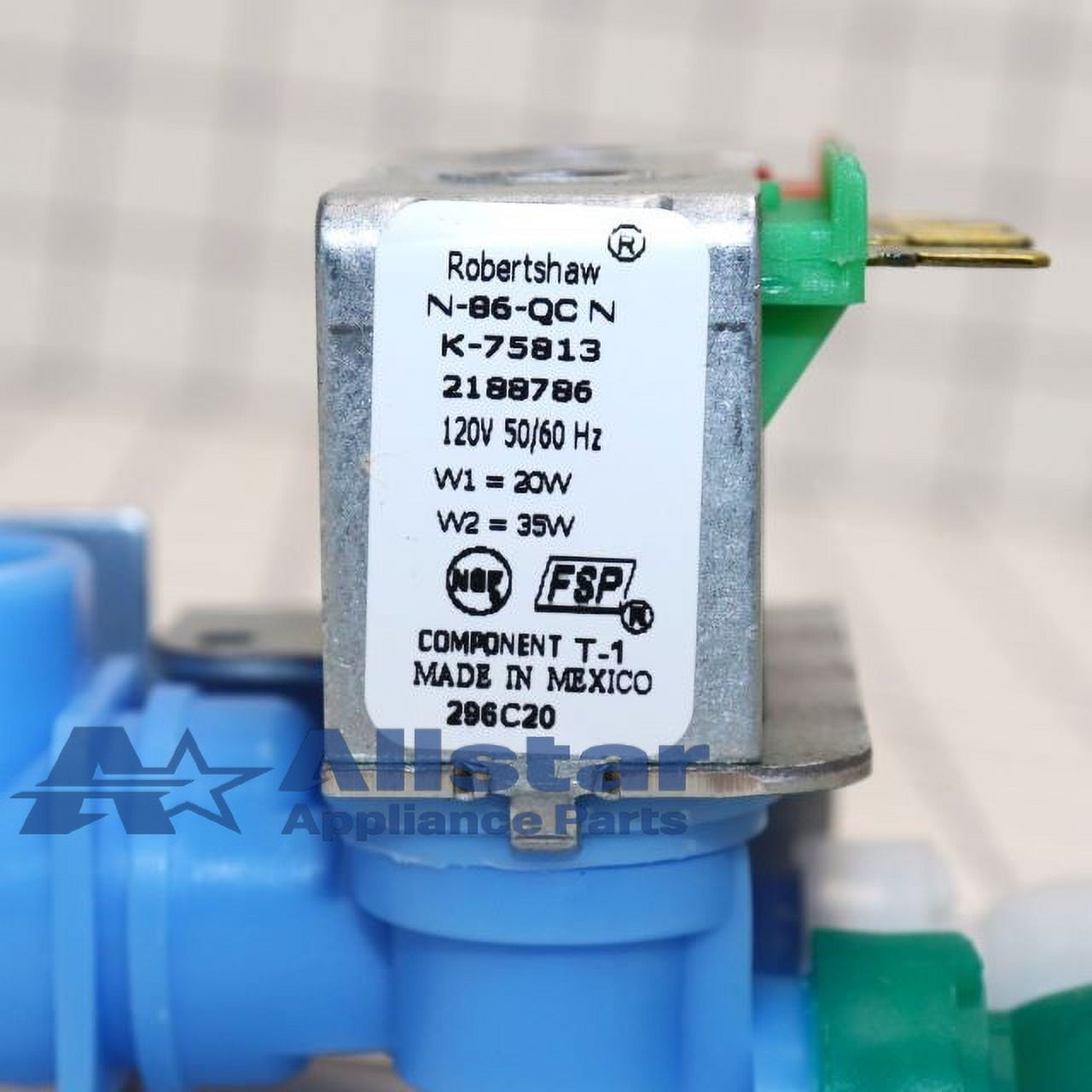Whirlpool WPLWP2188786 Refrigerator Double Solenoid Valve