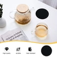 thumbnail image 3 of 5pcs Round Coasters PU Leather 10CM Bar Solid Color Coasters Restaurant Coffee MATS, 3 of 5