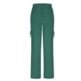 thumbnail image 5 of Stretch Waist Button Pocket Loose Pants, Women's Workout Leggings Gym Tights with Elastic Waistband, Casual Yoga Lounge Pants for Fitness Gifts for Women | CSEONE,Green L, 5 of 9