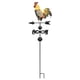 thumbnail image 2 of Veleta De Metal Gallo Pintado Veleta Decorada Adorno De Gallo De Hierro Para El Patio De La Choza Del Techo Que Indica La Dirección Del Viento Serendint HA034769-00, 2 of 6
