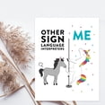 thumbnail image 2 of Koyal Wholesale Funny Occasion Jumbo Card, Horse Unicorn, Blank Greeting Card with Envelope, Sign Language Interpreters, 2 of 5