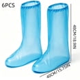 thumbnail image 2 of KojanyuRain Shoe Covers 6pairs Reusable PVC Thickened, Zipper Water Resistant Overshoes for Outdoor Walking, 2 of 6