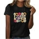thumbnail image 1 of Camisetas de Manga Corta para Mujeres de Longitud Regular de Poliéster Sólido, Camiseta de Fiesta de Mayo Y Blusa Del Festival para la Primavera Y el Verano, 1 of 3