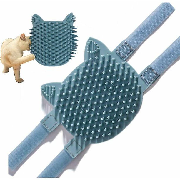 Cepillo de peine para el cuidado de mascotas, herramienta multifuncional de masaje con cuña de hierba gatera para relajación de cachorros, pasadores de silicona Extra suaves con clip para el cabello