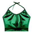 thumbnail image 4 of Bmisegm Tank Tops For Women Elegant Neck Tie Strap Sleek Sleeveless Camisole Regular Fit Waist Length For Casual Wear Summer Tops For Women Green_001 M, 4 of 5