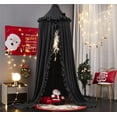 thumbnail image 6 of Bed Canopy for Girls,Princess Round Dome Dreamy Mosquito Net Bedding Girls Room Castle Play Tent Hanging House Decor Reading Nook Canopies (Black), 6 of 14