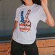 thumbnail image 5 of Camiseta Labios Bandera Americana Lady American Flag Blusas Camisas Cuello redondo Suelto Streetwear Traje (Blanco XL) Cgtredaw Para estrenar, 5 of 7