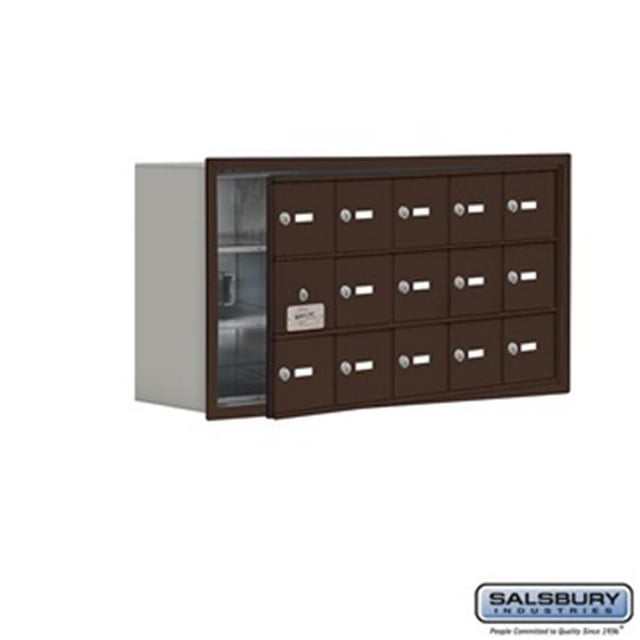 SalsburyIndustries 19138-15ZRK Cell Phone Storage Locker With Front Access Panel - 3 Door High Unit, Bronze