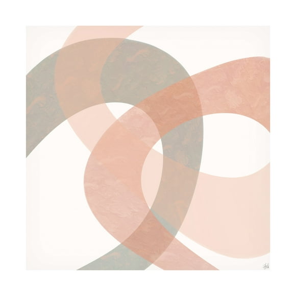 Canvas Wall Art - Line and Brush 'Ring Textured Overlay 1' Wall Art for Living Room, Bedroom, or Office Décor by Trademark Fine Art - 14 x 14 Inches