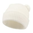 thumbnail image 4 of Splozh Infant Beanie Baby Fall and Winter Hats Boys and Girls Baby Bear Knitted Hats White,3-36 Months, 4 of 8