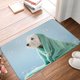 thumbnail image 4 of Balery Dog Wrapped in Towel Felpudo de franela, resistente a las manchas y a la decoloración, para uso interior y exterior, fácil de limpiar, 40 x 60 cm, 4 of 7