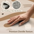 thumbnail image 6 of ODIKA 2'x3' Brown Beige Abstract Flowing Waves Washable Doormat Curved Lines Circles Modern Minimalist for Entryway, Kitchen, Laundry Room, Non-Slip, Low Pile, 6 of 7