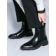 thumbnail image 3 of Men's Chelsea Boots Patent Leather Ankle Boots Fashion Pointed Toe High Top Boots For Streetwear, Business, Parties, Dancing, 3 of 4