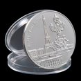 thumbnail image 1 of Monedas conmemorativas chapadas en oro de la Torre Eiffel de París, monedas de oro, colección de monedas de plata, monedas conmemorativas artesanalesPlataCN Deng Xun unisex, 1 of 2
