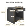 thumbnail image 3 of RestRite AMZSYD16130BLKNSTD Sadie Low Profile Bedroom Nightstand, 3 of 5