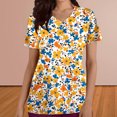 thumbnail image 2 of Pisexur Womens Scrub Tops Boasting Colorful Floral Prints Along With Short Sleeve Scrub Tops Suitable for Nursing Uniforms With Convenient Pockets, 2 of 4