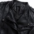 thumbnail image 5 of Tejiojio Jackets Trendy Women Leather Zipper Jacket Slim Biker Motorcycle Coat Punk Outwear, 5 of 9