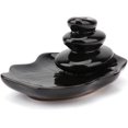 thumbnail image 1 of Quemador de incienso, soporte de reflujo en cascada de humo, palo de reflujo de esmalte negro, incensario de cerámica para salón de té, 1 of 5