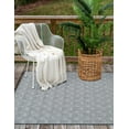 thumbnail image 4 of Unique Loom Outdoor Trellis Collection Area Rug - Deco Trellis (4' 1" x 6' 1" Rectangle Blue/Ivory), 4 of 7