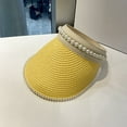 thumbnail image 2 of Seductiva Clearance Sales Sun Hats for Men Women Women's Visor Beach Hat Packable Hat Summer Sun Hat with Decoration Pearl Summer Beach Hats 1PC, 2 of 5