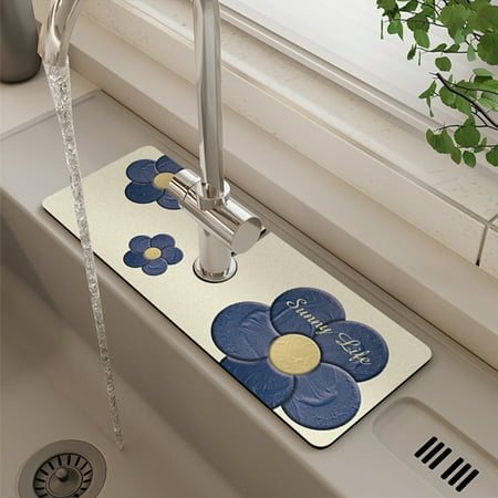 

RKSTN Sink Faucet Guard & Absorption Pad for Kitchen Bathroom Or Laundry Anti-mould Quick-drying Drip Mat for Sponges Eliminates Water Marks Lightning Deals of Today on Clearance