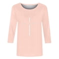 thumbnail image 5 of HOMBOM Easter Tops Women Pink 3/4 Sleeve Casual Tops Crew Neck WAY MAKER Summer Tops For Women Clearance XXL, 5 of 5