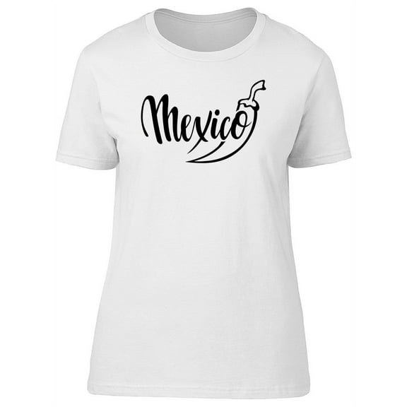 Mexico Hot Pepper Lettering T-Shirt Women -Image by Shutterstock, Female Medium