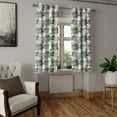 thumbnail image 2 of Ambesonne Vintage Grommet Curtain, Retro Bloom Exotic Leaves, 50"x63", Reseda Green and Rose, 2 of 5