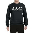 thumbnail image 2 of Wild Bobby, Goat God Over All Things Inspirational/Christian Unisex Crewneck Graphic Sweatshirt, Black, Small, 2 of 6