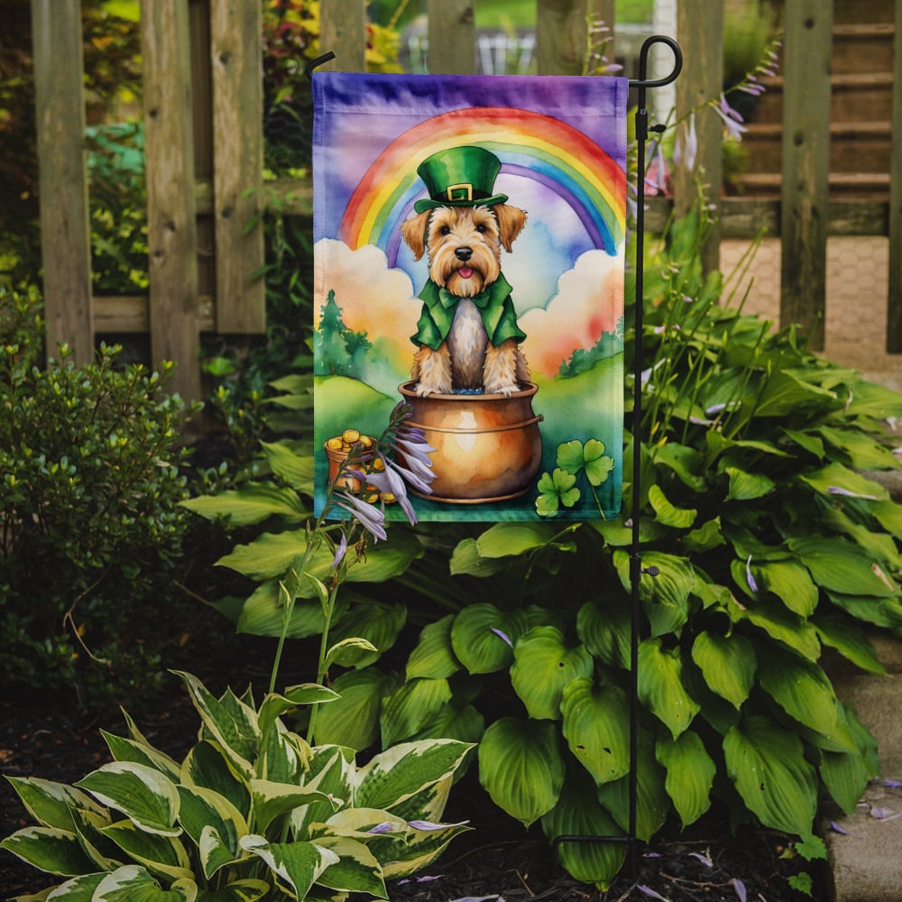 Wheaten Terrier St Patrick's Day Garden Flag 11.25 in x 15.5 in