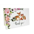 thumbnail image 3 of 50 Pack Watercolor Girl Woodland Greenery Thank You Cards, Cute Thank You Notes with Envelopes & Stickers, Baby Shower, Birthday any Occasion Large Size 4x6 Animal Fox Raccoon Deer Owl Gratitude For P, 3 of 7