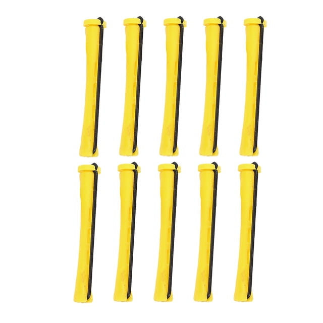 Rizador de pelo de 406 piezas, servicio de larga duración, gran calidad, funcionamiento estilo tonto, colores surtidos, peluquería para cabello Cuidado del cabello 0.7 cm 6 amarillo 10 artículos Qarigey CE011432-12B