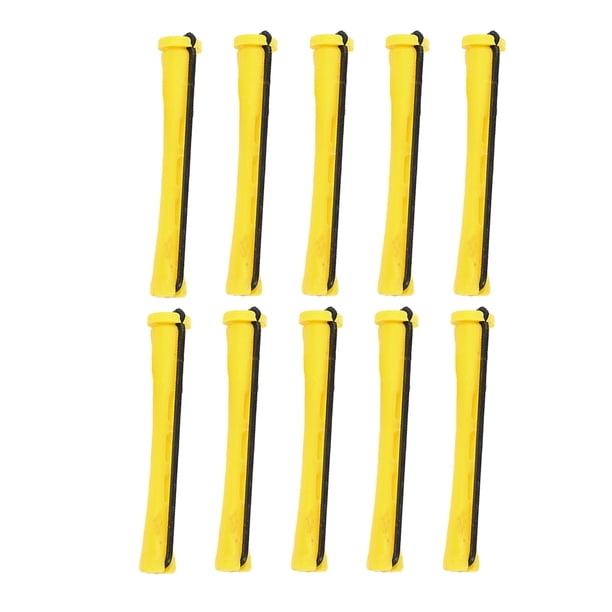 Jumpingount Paquete de 406 rizadores de pelo de gran calidad, operación de estilo tonto, peluquería, autosujeción, diseño único para cabello Cuidado del cabello 0.7 cm 6 amarillo 10 artículos Jumpingount CE011432-12B
