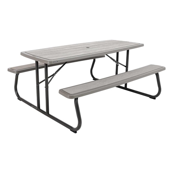 Lifetime Mesa Picnic Plegable Textura Madera