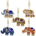 thumbnail image 1 of 5D DIY Diamond Painting Keyring Rhinestone Painting Embroidery Key Ring Double Sided Drill, Elephant, 1 of 8