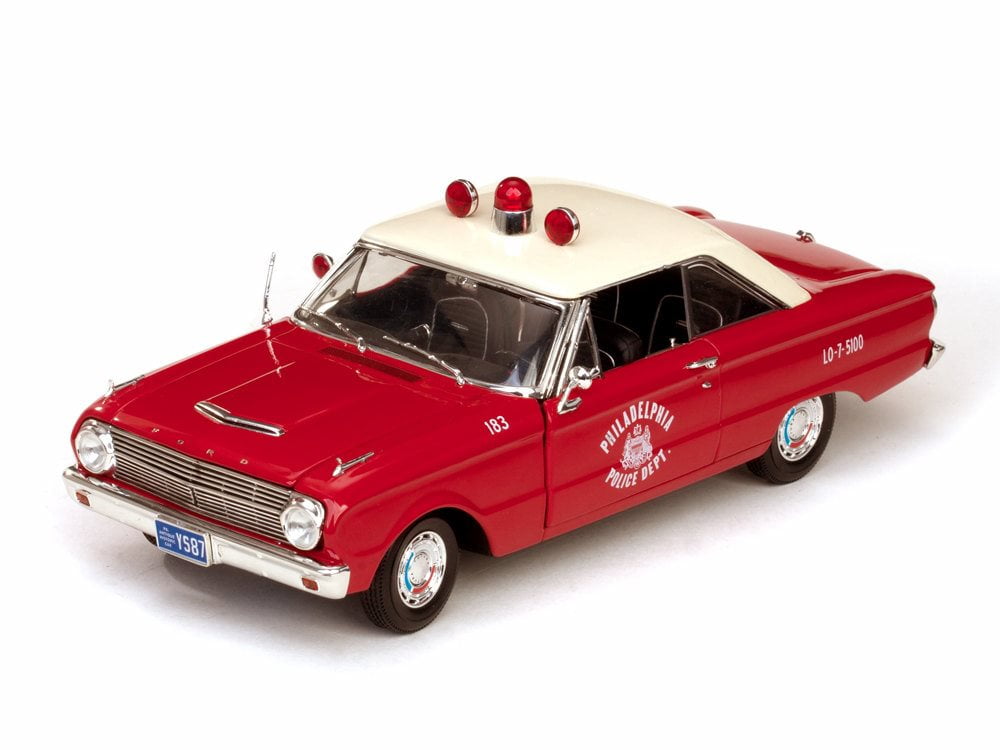 1963 Ford Falcon Philadelphia Police Car, Red Sun Star 4553 1/18