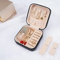 thumbnail image 5 of LQQBOX Mini Jewelry Travel Case, PU Leather Travel Jewelry Organizer Box, Small Portable Portable Jewellery Storage Holder for Womens Rings Earrings Necklaces Bracelets (Black), 5 of 8