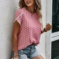 thumbnail image 6 of Ichuanyi Womens Shirts , Women's Short Sleeve Print Round Neck T-Shirt Loose Casual Summer Tee Tops, 6 of 9