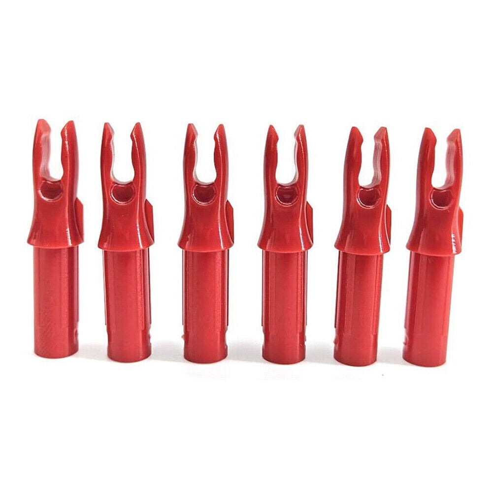 50pcs Arrow Nocks Insert Tips ID6.2mm Arrow Shaft Tails Plastic Archery