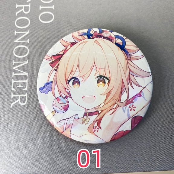 Genshin Impact game merchandise Wanye Naxi Dani Lu Drill Laser Cartoon 2D Animation Badge