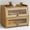 Bamboo, variant on Wooden Bread Box for Kitchen Countertop, Dark Wood Bread Storage Container for Homemade Bread, 2 Tier Roll Top Breadbox Holder Keeper for Sourdough Loaf Storage (Walnut Brown)