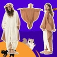 thumbnail image 4 of Veyryth Unisex Flying Squirrel Adult Onesie Pajamas, Polar Fleece Animal Pajamas，One-Piece Sleepwear for Men and Women Size S, 4 of 7