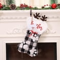thumbnail image 2 of Dalrosia Christmas Stocking for Dogs with Pet Name Personalized Custom Christmas Stocking 18'' Large Red Black Plaid Bone Stocking Holiday Xmas Decorations Gifts for Dogs Pets, 2 of 3