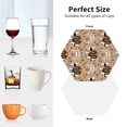 thumbnail image 6 of Lsque Snake And Flower Pattern 4" Drink Coasters Set of 4, PVC Leather Absorbent Coasters, Table Coaster Set Decorative Coffee Cup Coasters Housewarming Gift -Hexagon, 6 of 6