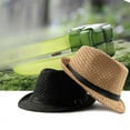 thumbnail image 7 of Unisex Summer Straw Structured Packable Sun Summer Beach Hat Cuban Trilby Hat, 7 of 7