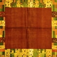 thumbnail image 1 of Ahgly Company Indoor Square Abstract Yellow Contemporary Area Rugs, 5' Square, 1 of 4
