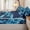 Navy Cyan, variant on Erosebridal Cartoon Ocean Animal Print Zipper Full Size Comforter Sets with Fitted Sheet and 2 Pillowcases,Cute Whale Crab Star Accent Zipper Bedding Set,Mint Ivory,4pcs,Reversible
